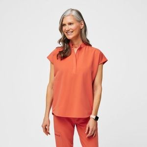 FIGS 	
women's Sunset Orange Rafaela™ - Oversized Scrub Top